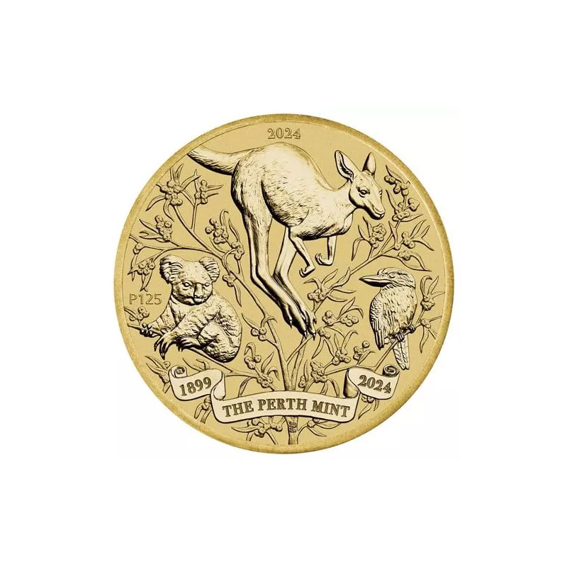 Miedzioaluminowa 125th Anniversary of Perth Mint 2024, 13,5gr (card) - rewers Miedzioaluminowa 125th Anniversary of Perth Mint 2024, 13,5gr (card) - rewers