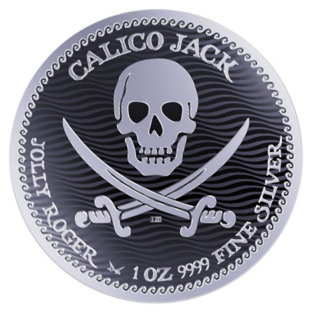 Niue Jolly Roger Silbermünze - Calcio Jack 2022, 1 Unze - Rückseite