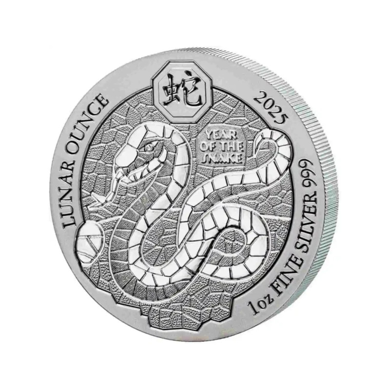 Srebrna Moneta Rwanda, Year of the Snake 2025, 1 uncja - rewers