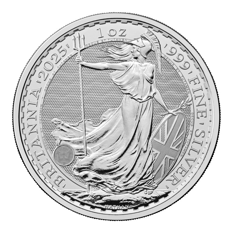 Britannia 2025 Silver Coin, 1 oz - reverse side
