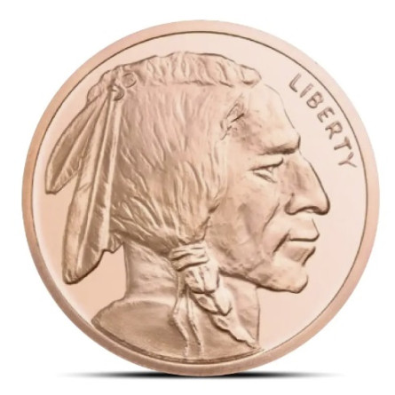 Copper Buffalo Medal, 2 oz - obverse