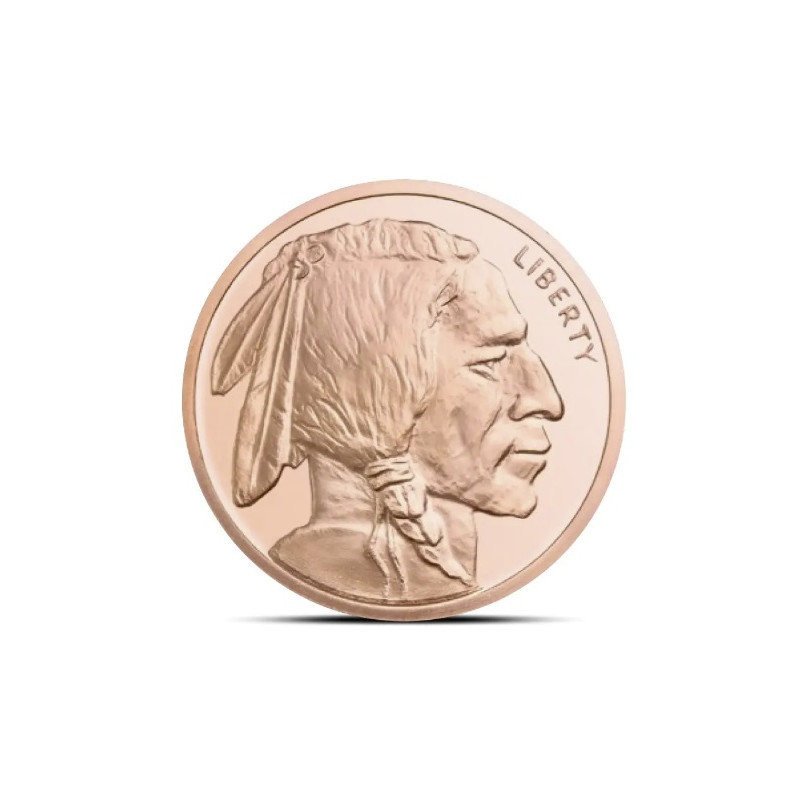 Copper Buffalo Medal, 2 oz - obverse