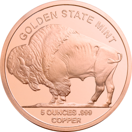 Copper Buffalo Medal, 5 oz - obverse