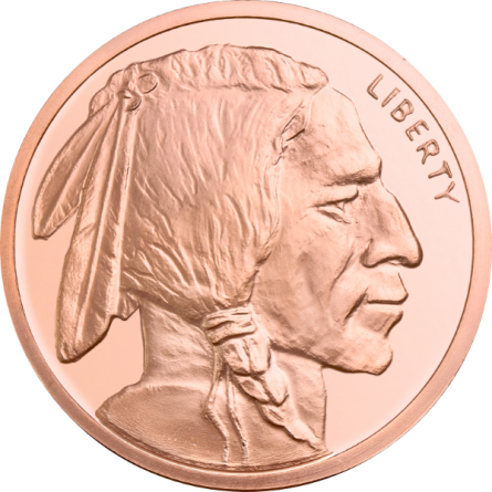 Copper Buffalo Medal, 5 oz - obverse