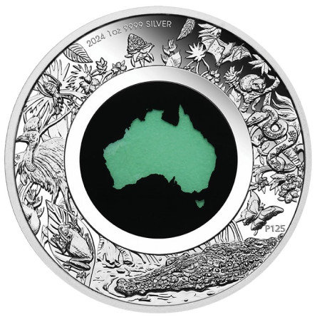 Сребрна Монета Great Southern Land 2024 Proof, 1 унція, реверс