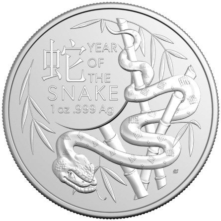 Срібна монета RAM Місячний рік Змії 2025, 1 унція.