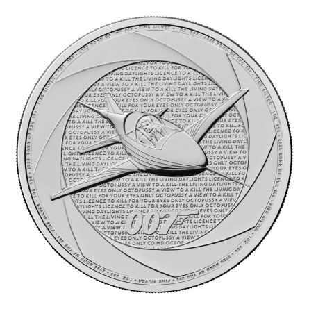 Kopie von Srebrna Moneta Six Decades Of 007: Bond Films Of The 80s 2024, 1 uncja - rewers