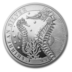 Karibisches Seepferdchen - 1oz, Rückseite