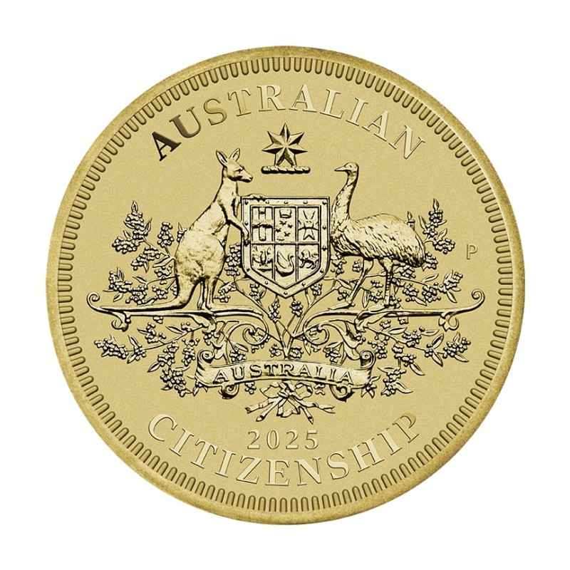 Copper-aluminium Australian Citizenship 2025,13.5gr (card) - reverse Copper-aluminium Australian Citizenship 2025,13.5gr (card) - reverse
