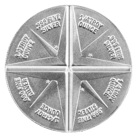 Doppelt teilbare Silbermedaille, 1 oz (teilbare Medaille) - Vorderseite 2 Doppelt teilbare Silbermedaille, 1 oz (teilbare Medaille) - Vorderseite 2