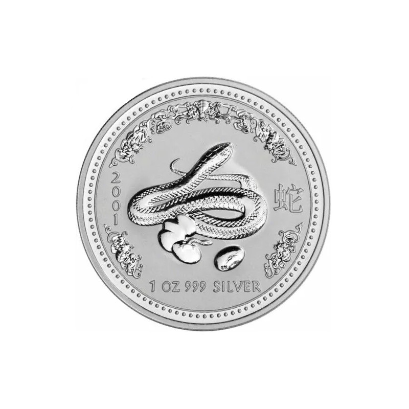 Srebrna Moneta Lunar I: Rok Węża 2001, 1 uncja - rewers