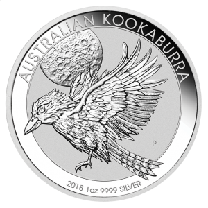 Australischer Kookaburra Silbermünze 2018, 1 Unze - Rückseite Australischer Kookaburra Silbermünze 2018, 1 Unze - Rückseite