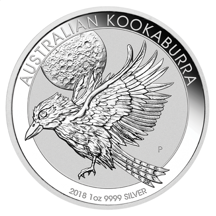 Australian Kookaburra Silver Coin 2018, 1 oz - reverse side