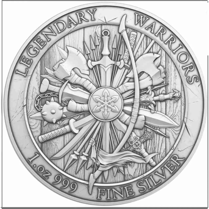Silbermedaille Legendary Warriors: Spartacus 1 oz - Vorderseite