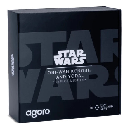 Obi-Wan Kenobi & Yoda 2024 Silver Medal, 1 oz - box 1