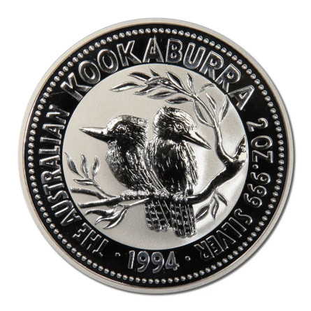 Australian Kookaburra Silver Coin 1994, 2 oz - reverse.