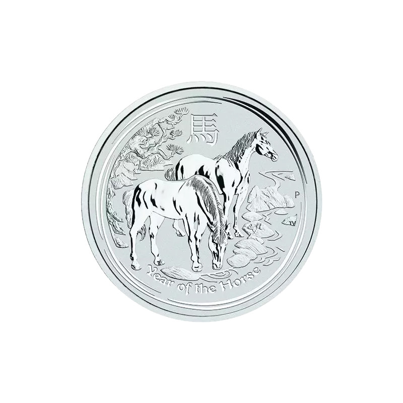 Silber Lunar II Jahr des Pferdes Münze 2014, 2 Unze.