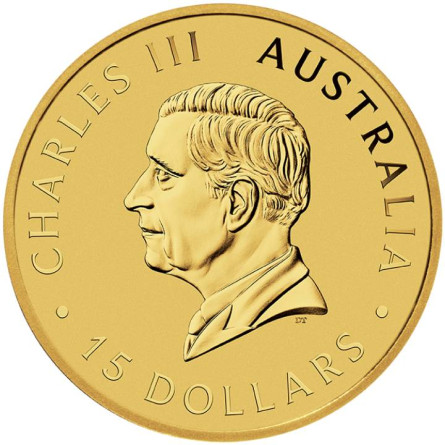 Gold Investment Coin Australian Kangaroo 2025, 1/10 ounce - reverse side