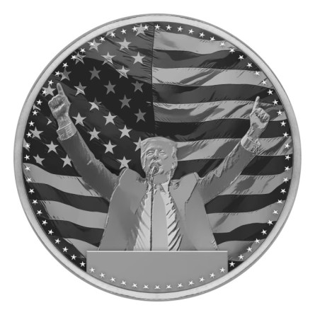 Srebrny Medal Donald Trump Elected the 47th US President, 1 uncja - awers