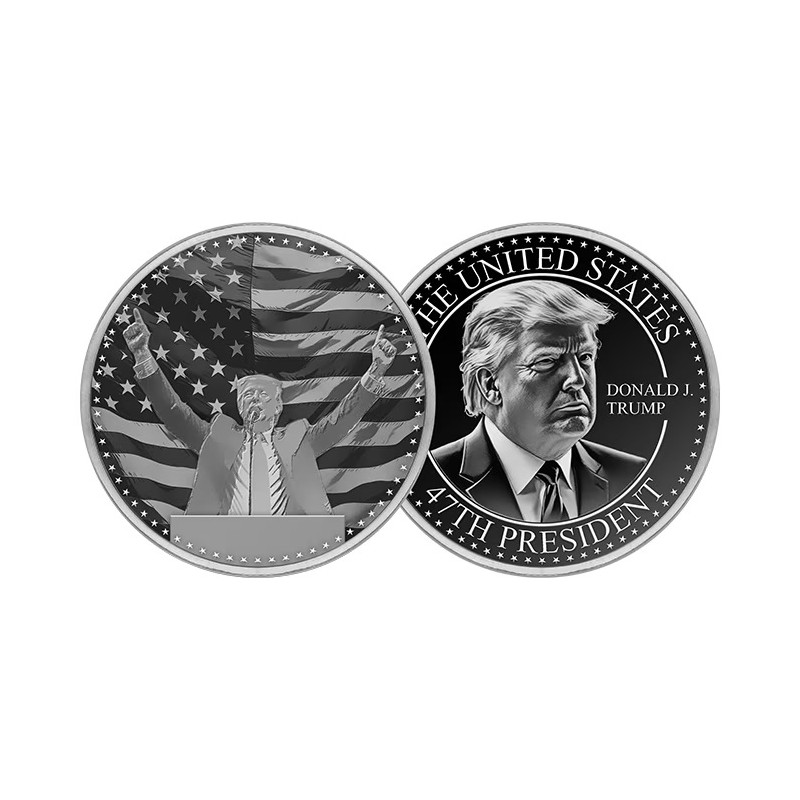 Srebrny Medal Donald Trump Elected the 47th US President, 1 uncja - both Srebrny Medal Donald Trump Elected the 47th US President, 1 uncja - both