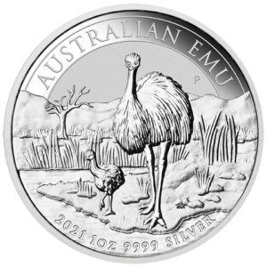 Australian Emu 2021 - 1oz, rewers