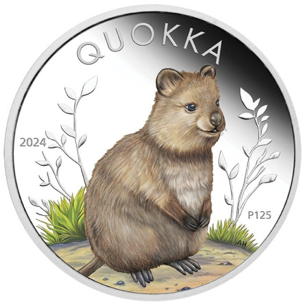 Quokka 2024 Proof Silver Coin, 1 oz - reverse