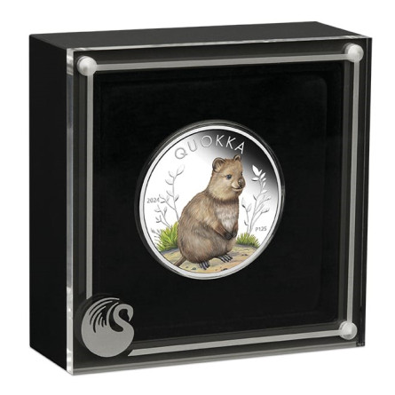 Quokka 2024 Proof Silbermünze, 1 Unze - Rückseite
