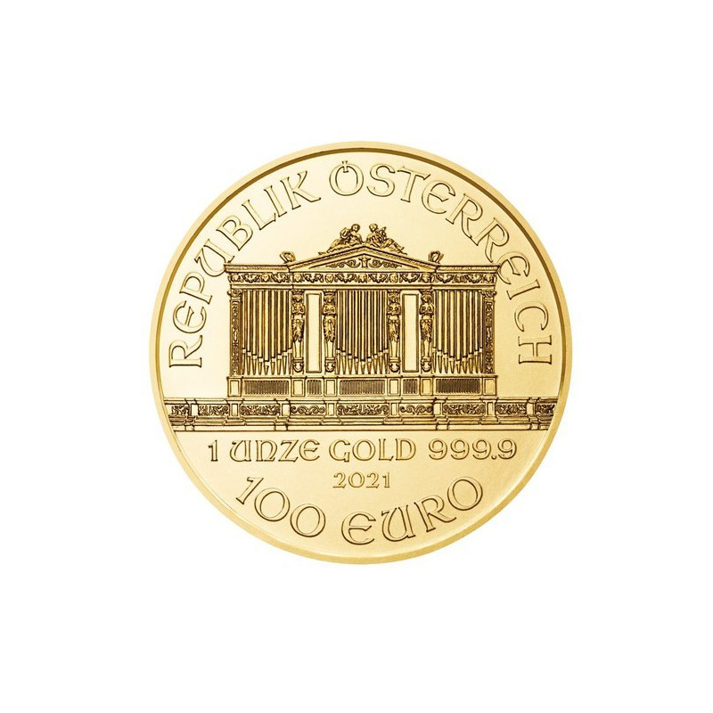 2021 Vienna Philharmonic Gold Coin, 1 oz - obverse