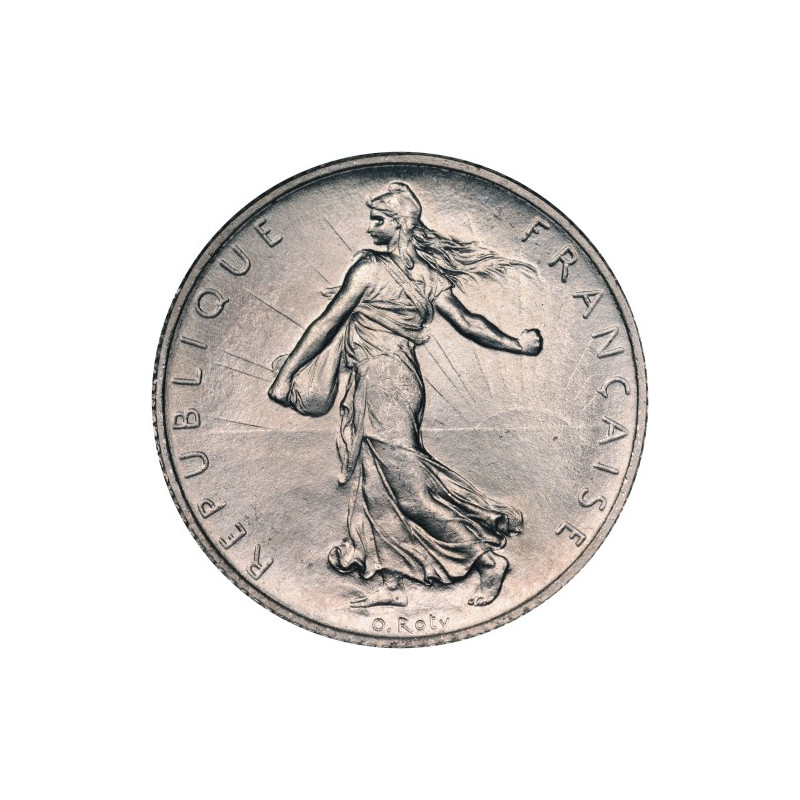 Silbermünze V Republik des Sämanns, 1 Frank 1898-1920, 5g - Rückseite