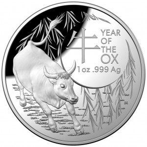 Lunar Ox 2021, 1oz (proof) - front Lunar Ox 2021, 1oz (proof) - front