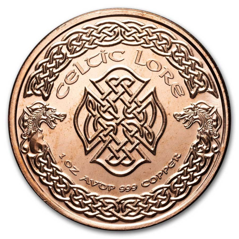 Miedziany Medal Celtic Lore: Morrigan, 1 uncja - awers