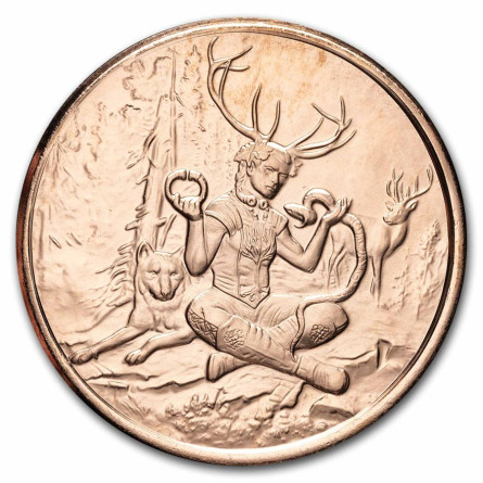 Мідна медаль "Кельтська історія": Cernunnos, 1 унція - реверс