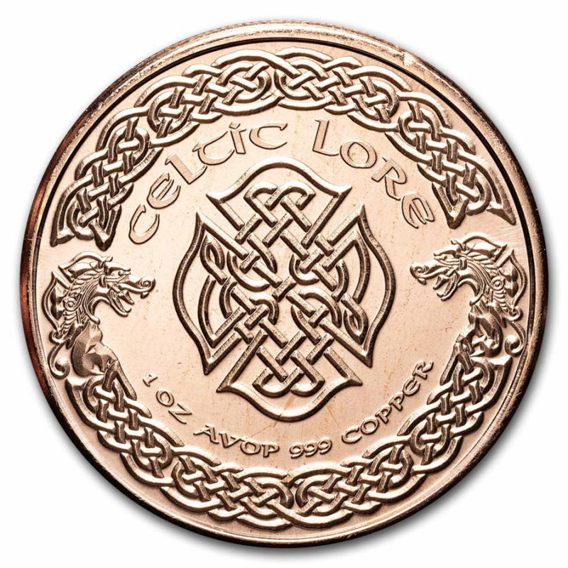Miedziany Medal Celtic Lore: Welsh Red Dragon, 1 uncja - rewers Miedziany Medal Celtic Lore: Welsh Red Dragon, 1 uncja - rewers