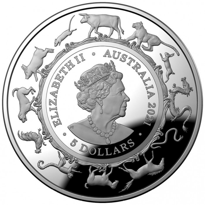 Lunar Ox 2021, 1oz (proof) - back Lunar Ox 2021, 1oz (proof) - back