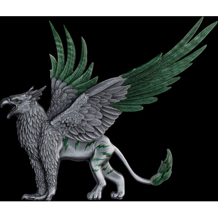 Srebrny Numizmat Mythical Beasts - The Griffin, 2 uncje - front