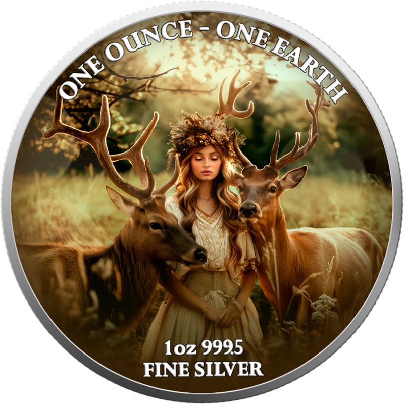 Europe Fiji Earth 2024 Silver Coin, 1 oz - reverse side Europe Fiji Earth 2024 Silver Coin, 1 oz - reverse side