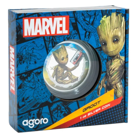 Srebrna Moneta Marvel - Groot 2025, 1 uncja - box 2 Srebrna Moneta Marvel - Groot 2025, 1 uncja - box 2