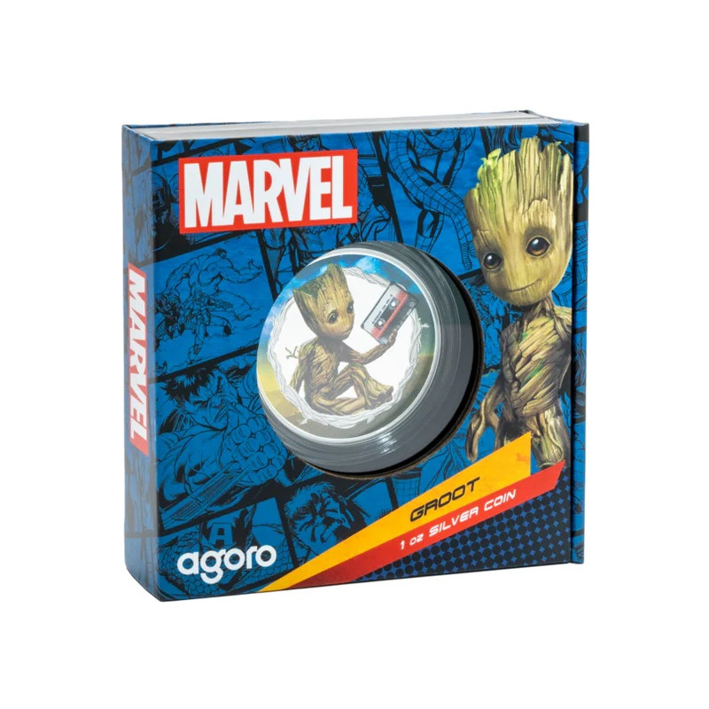 Silbermünze Marvel - Groot 2025, 1 Unze - Box 2