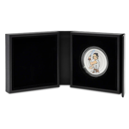 Srebrny Medal Star Wars Rey vs. Kylo Ren 2024, 1 uncja - box 1