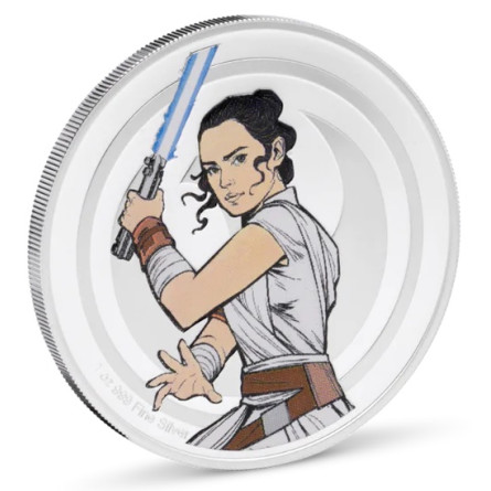 Star Wars Rey vs. Kylo Ren 2024 Silbermedaille, 1 Unze - Rückseite
