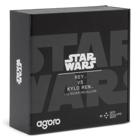 Star Wars Rey vs. Kylo Ren 2024 Silver Medal, 1 oz - box 2 Star Wars Rey vs. Kylo Ren 2024 Silver Medal, 1 oz - box 2
