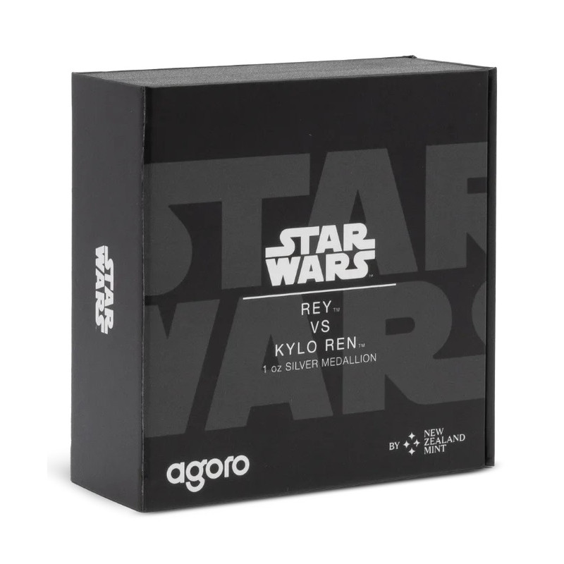 Star Wars Rey vs. Kylo Ren 2024 Silver Medal, 1 oz - box 2 Star Wars Rey vs. Kylo Ren 2024 Silver Medal, 1 oz - box 2