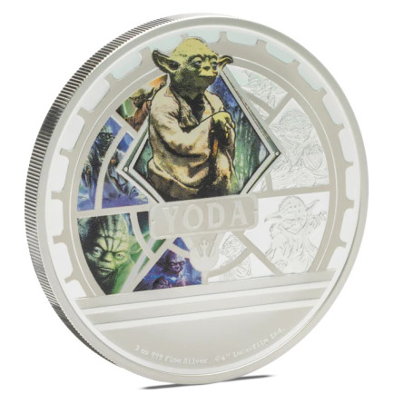 Star Wars Classic Silver Coin - Yoda 2025, 3 oz (color-proof) - reverse side