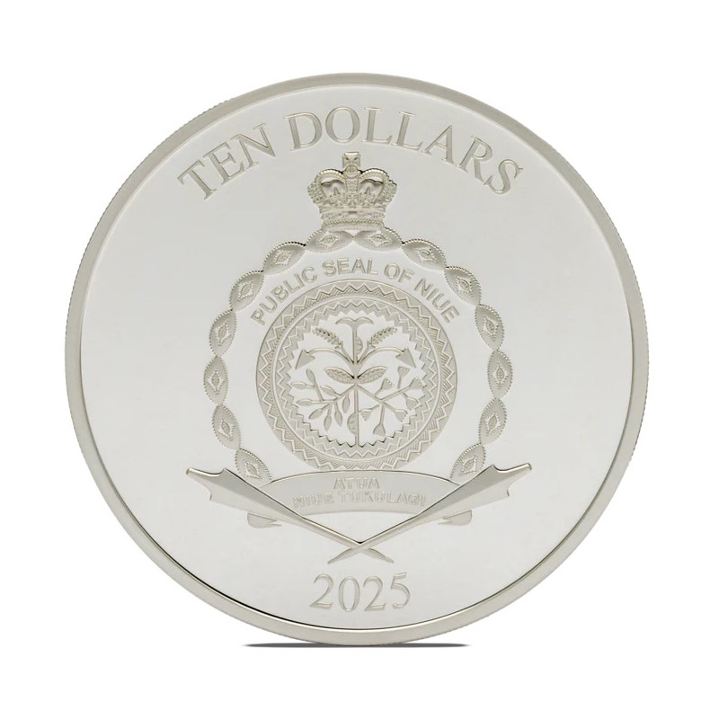 Srebrna Moneta Star Wars Classic - Yoda 2025, 3 uncje (color-proof) - awers