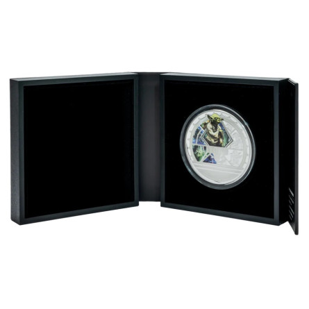 Srebrna Moneta Star Wars Classic - Yoda 2025, 3 uncje (color-proof) - box