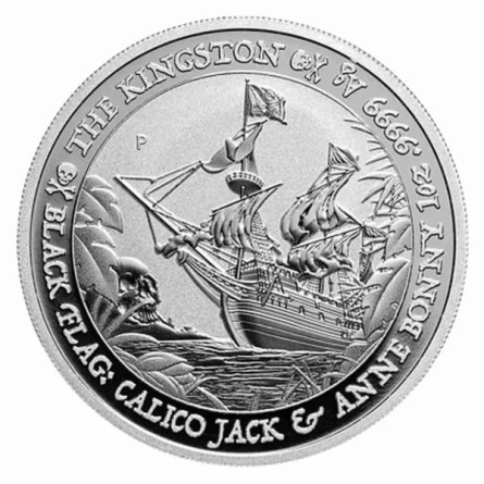 Srebrna Moneta Black Flag: The Kingston 2024, 1 uncja - rewers