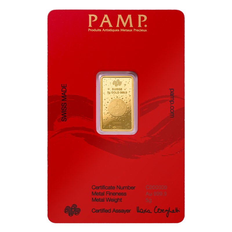Złota Sztabka Inwestycyjna PAMP Lunar Legends White Snake 2025, 5g - blister 2