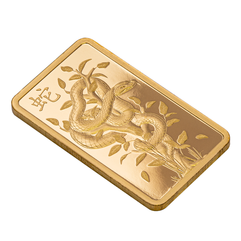 Złota Sztabka Inwestycyjna PAMP Lunar Legends White Snake 2025, 5g - bar 1