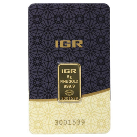 Gold Investment Bar IGR, 5 grams - front