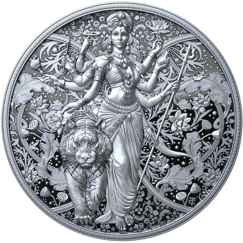 Silver Coin Cameroon, Durga 2025, 1 oz Silver Coin Cameroon, Durga 2025, 1 oz